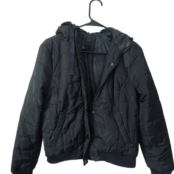 JouJou women’s faux fur lined hooded down jacket - Picture 1 of 16